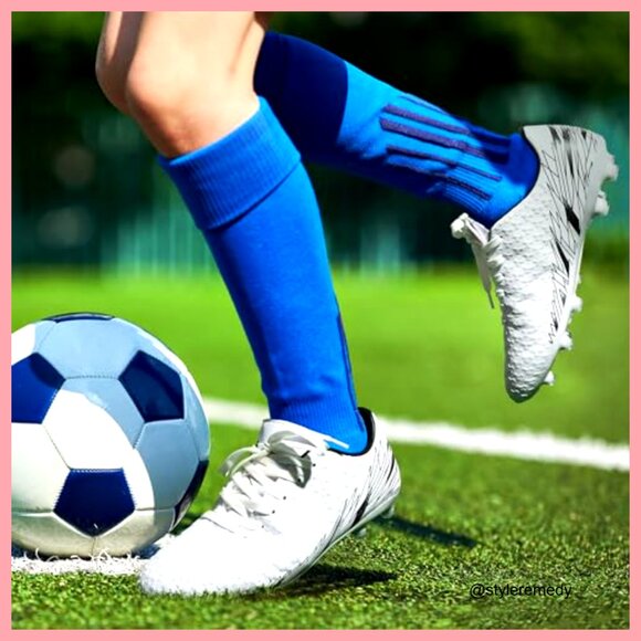 Firm Ground Soccer Cleats with Faux Leather Upper main image 7